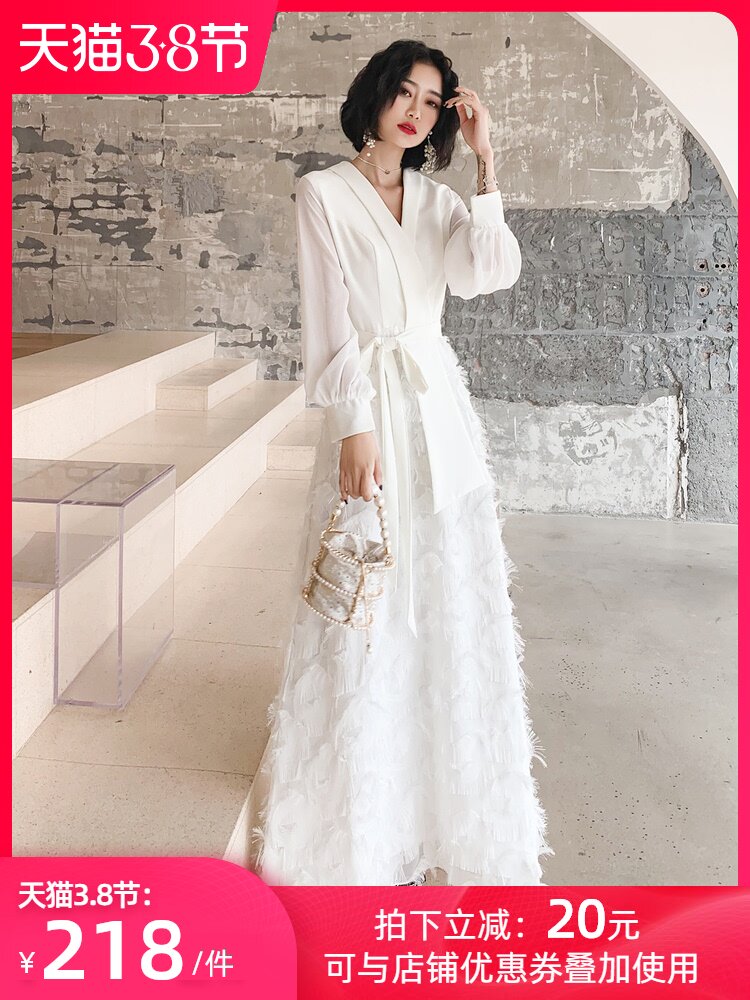 Skirt, white elite dress, bright catchy style, 2023 collection