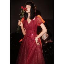 Toast to the bride Summer 2022 The new answer to the Feast Temperament Red Advanced Fairy got engaged back to the gown.