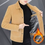 Демисезонная бархатная утепленная куртка, утепленный трендовый плащ, пуховик, шерстяное пальто