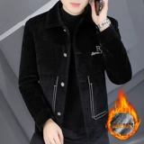 Демисезонная бархатная утепленная куртка, утепленный трендовый плащ, пуховик, шерстяное пальто