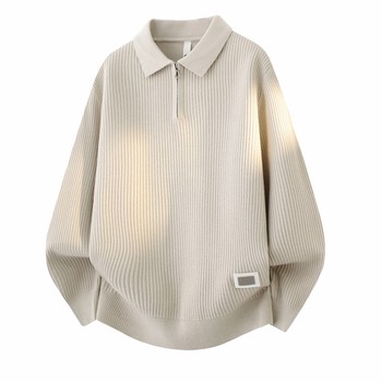 Qiaodi monla 2025 new high-quality men's knitted sweater with lapel, high-end and versatile autumn and winter trendy brand sweater