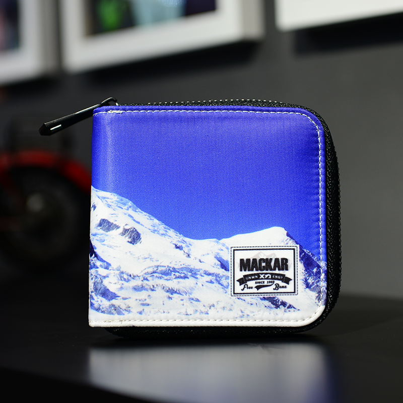 Mackar Tide Card Small Wallet Male Student Short Korean version Personality brief Laced Coin Bag Zero Wallet Money Clip