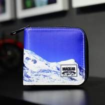 Mackar Tide brand small wallet male student short Korean version of personality simple zipper coin bag coin wallet money clip tide