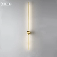 Медное современное и минималистичное бра, минималистичный настенный фонарь для гостиной для кровати для отеля для коридора подходит для лестницы, легкий роскошный стиль