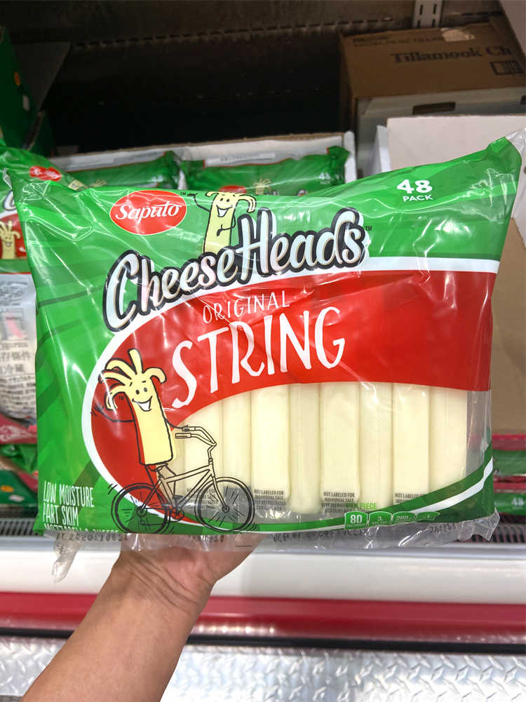 Costco開市客代購美國進口saputo馬蘇裏拉乾酪條芝士起司條1 36kg