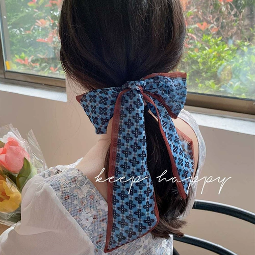 Заколка для волос с бантиком, модная универсальная повязка на голову, хвостик, резинка для волос, популярно в интернете, в корейском стиле