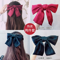 Красная черная заколка для волос