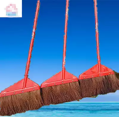 Broom wooden handle dustpan combination broom sweeping mane brooms House soft hair plastic Brown broom with Brown broom