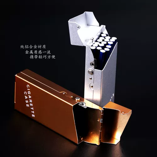 新款细烟烟盒20支装便携创意超薄自动弹男士女士细枝杆香烟盒