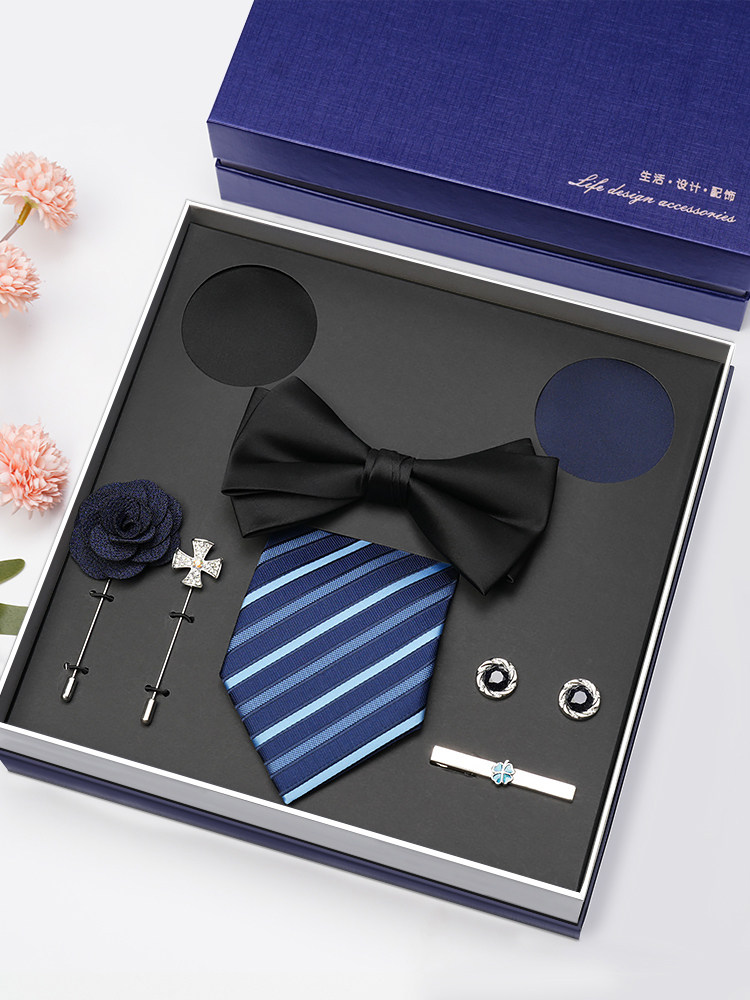 Blue Tie for Wedding Groom and Best Man, Wedding Suit for Men, Black Tie for Men, Birthday Gift for Husband