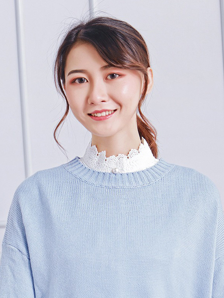 Lace Fake Collar for Women's Sweater, Inner Layer, Decorative Fake Collar, Versatile Fake Collar, Ruffled Stand-Up Collar