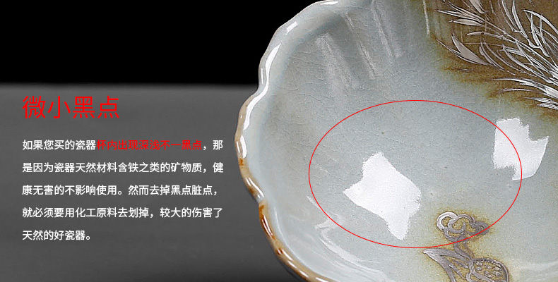 Your up ice cracked piece of large master single glass ceramic cups kung fu tea set sample tea cup hand - made longfeng cup by hand