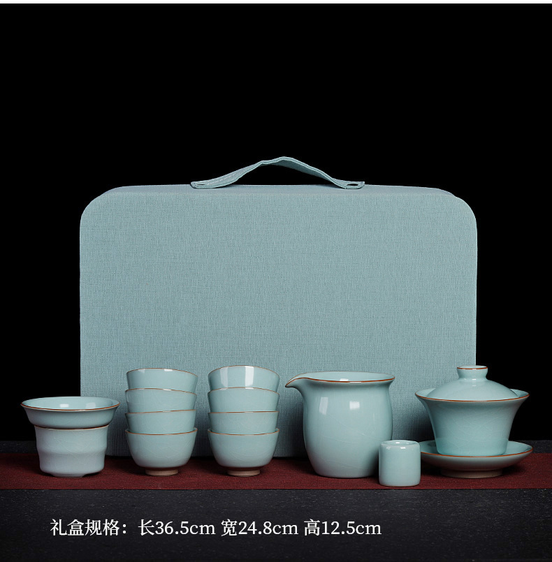 Your up tea set piece can keep the office open lounge kung fu tea cups a complete set of high - grade ceramic teapot