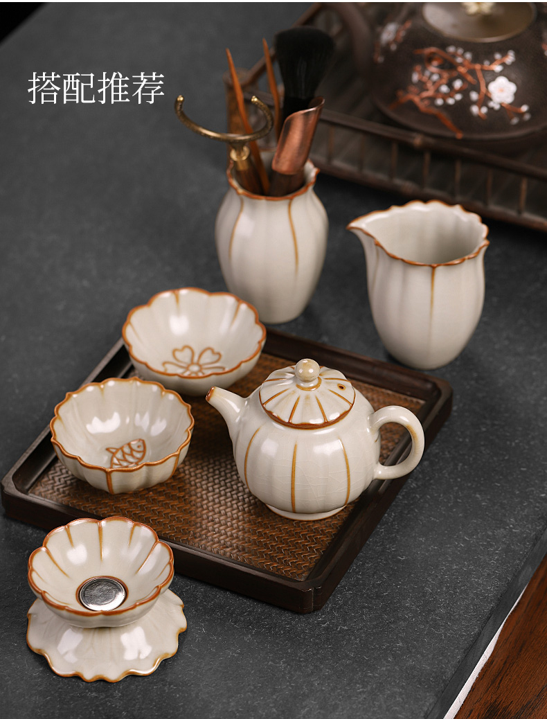 Copy your up porcelain teacup tea tea masters cup, slicing can be a single cup ice crack glaze pure manual kunfu tea individuals