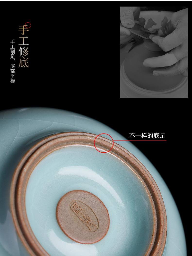 Your up with azure teapot slicing can make tea for the family with antique porcelain tea set kung fu small pot of pure checking ceramic