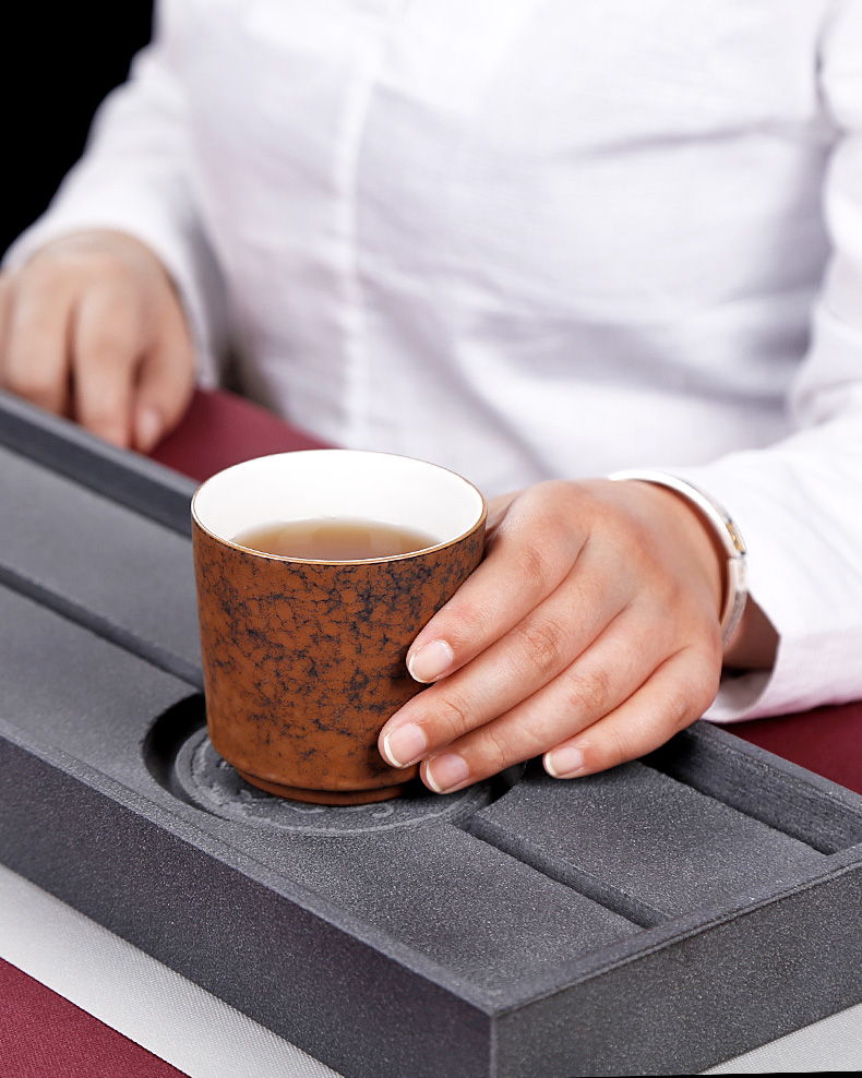Japanese coarse pottery large 200 ml sample tea cup personal single cup tea cups kung fu tea master cup home