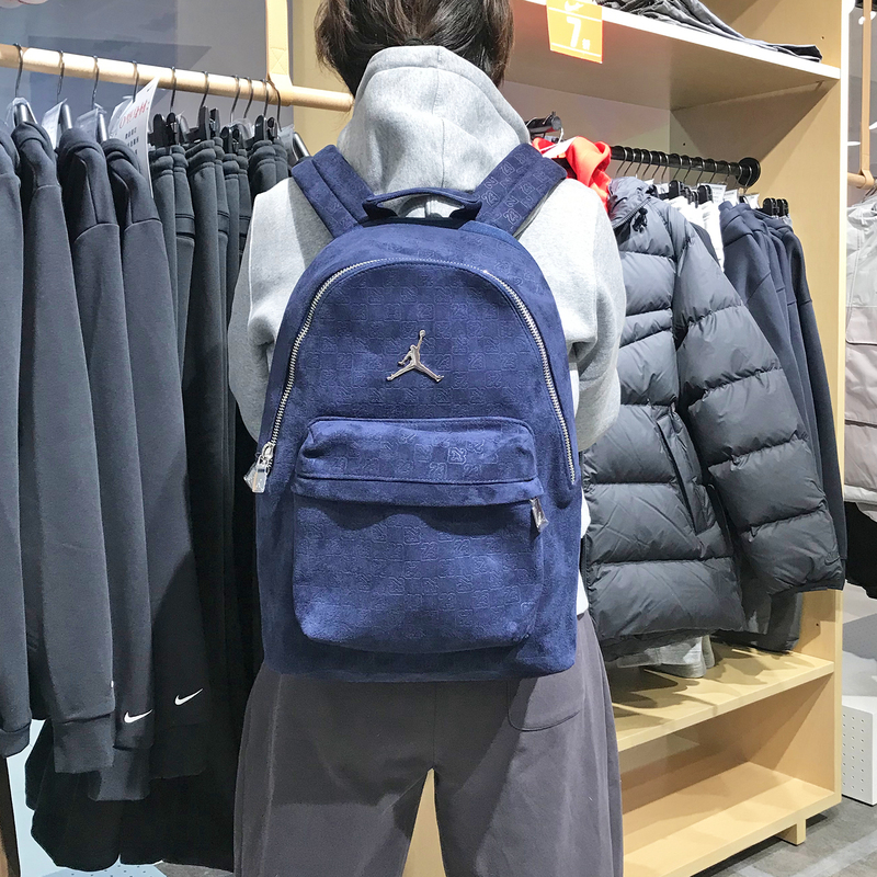 Nike Jordan Casual Aj Presbyopic Computer Backpack Junior High School Student School Bag for Men and Women Iq3205-410