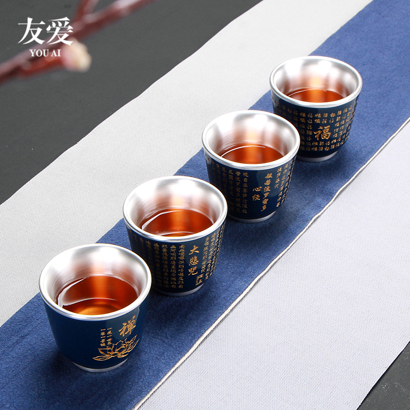 Love coppering. As silver heart sutra mantra ceramic cup great masters cup large kung fu tea sets accessories tea cup gift box