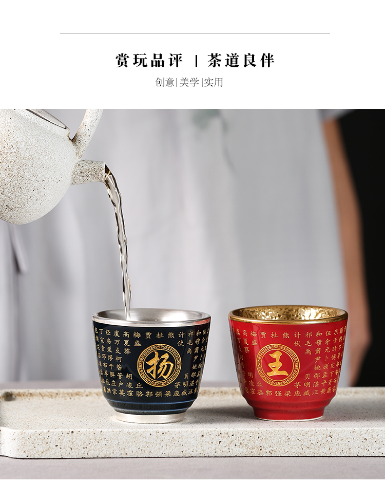 Love and customization of coppering. As ceramic individual gold silver cup sample tea cup tea cups of private lettering, master list