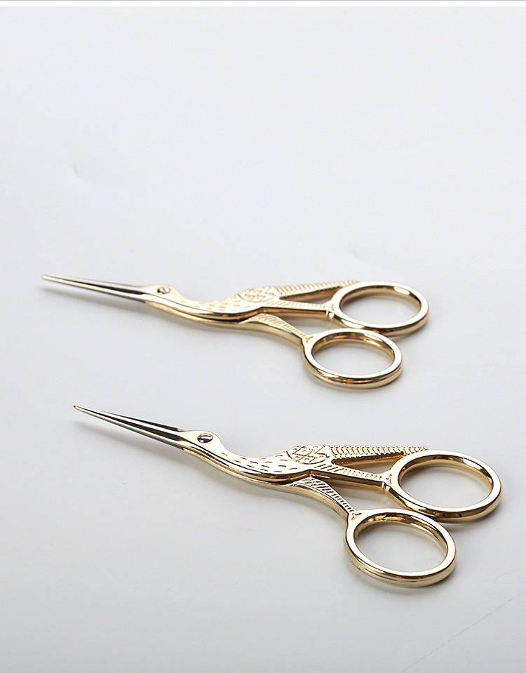 Love the small crane, gilded tea shear scissors tea accessories small hand scissors gilded tea tea knife restoring ancient ways