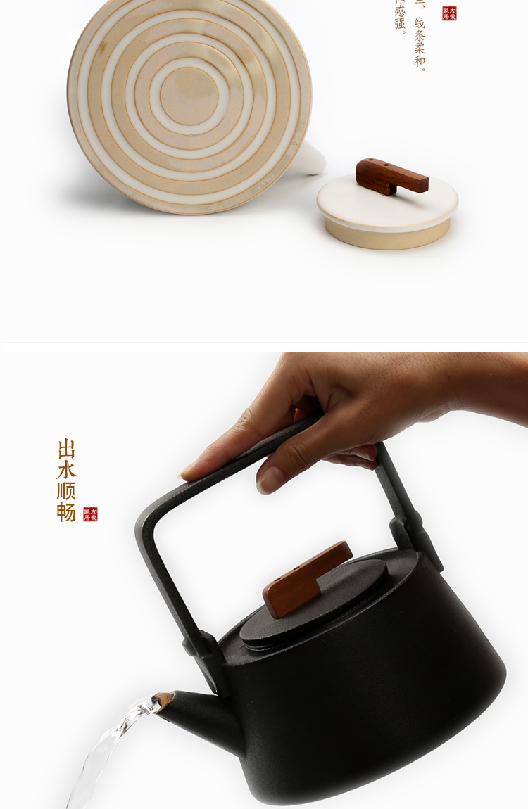 Love cooking tea ceramic teapot high - capacity'm white ceramic POTS electric kettle TaoLu tea set household girder xi shi pot