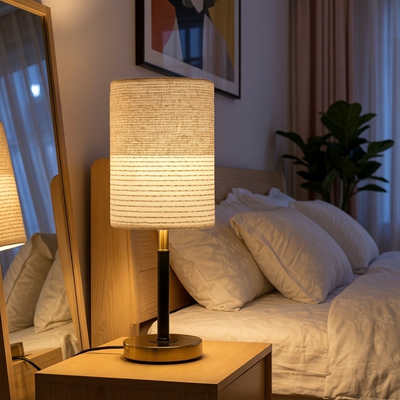Scandinavian Bedroom Table Lamp, American Modern, Simple, Warm, Romantic, Creative, Accessible Luxury, Touch-Sensitive, Dimmable Bedside Lamp Scandinavian Bedroom Table Lamp, American Modern, Simple, Warm, Romantic, Creative, Accessible Luxury, Touch-Sensitive, Dimmable Bedside Lamp