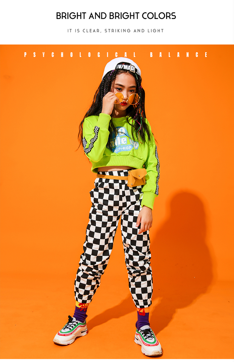Trang phục khiêu vũ Jazz trống trẻ em trang phục cô gái nhảy đường phố phù hợp với chàng trai hip hop thủy triều hiphop quần áo quần áo tập nhảy