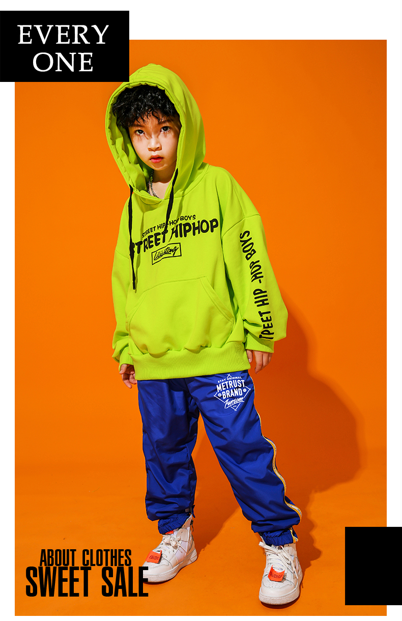 Trang phục khiêu vũ Jazz trống trẻ em trang phục cô gái nhảy đường phố phù hợp với chàng trai hip hop thủy triều hiphop quần áo quần áo tập nhảy