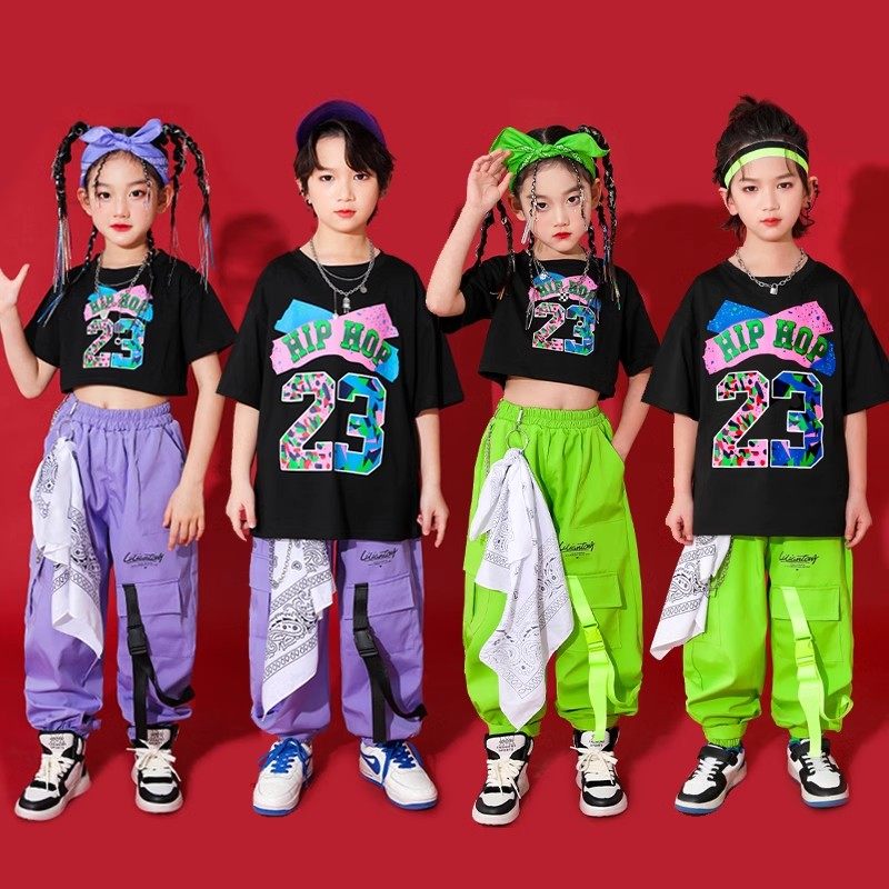 儿童街舞服装🔥男童HipHop嘻哈演出服+女童爵士舞套装,潮到没朋友! -儿童演出服-淘宝好物网