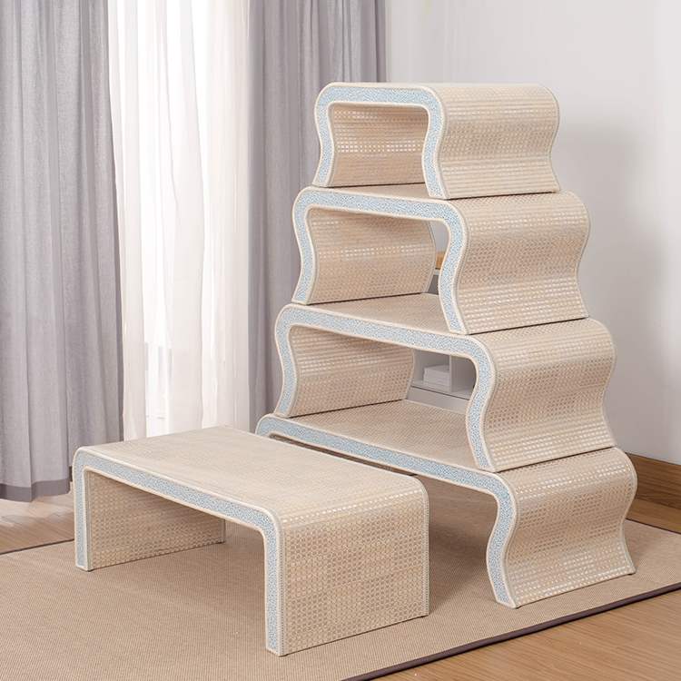Simple and modern bamboo and rattan tatami platform weaving mini bay window small Japanese and Korean table balcony coffee table Chinese learning kang table