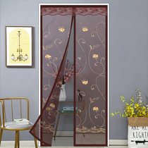 Sand curtain self-adhesive door screen curtain push-pull screen door curtain 2021 new yarn net strong magnetic pull door-type entry