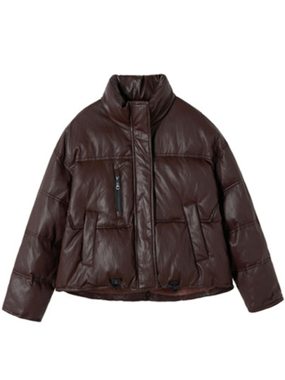 Cormusse short down jacket for women 2025 winter new warm thickened short leather jacket