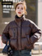 Cormusse short down jacket for women 2025 winter new warm thickened short leather jacket