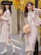Cormusse woolen small fragrant suit autumn and winter 2025 new gold-like temperament skirt two-piece set