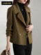 Cormusse double-sided wool short coat for women 2025 winter new small suit collar wool coat
