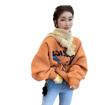 2023 New Autumn and Winter Tops Hot Style Fashionable and Western-style Small Peoples Velvet Thickened Unique and Chic Sweatshirts for Women in Autumn and Winter