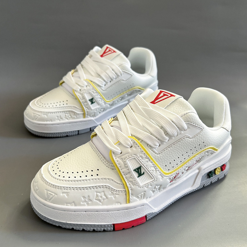 Color-Blocked Printed Sneakers Cruise Ship Limited Edition Versatile White Shoes for Men Putian Sports Shoes 2026 New Model Shoes