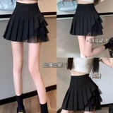 Белая летняя юбка в складку, небольшая дизайнерская мини-юбка, А-силуэт, тренд сезона