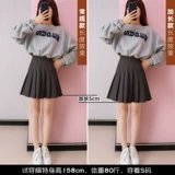 Юбка в складку, осенняя мини-юбка, высокая талия, А-силуэт, подходит для подростков