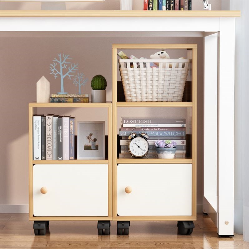 Under the computer desk shelf under the desk side cabinet movable storage shelf with wheels side table side bedside movable - Taobao