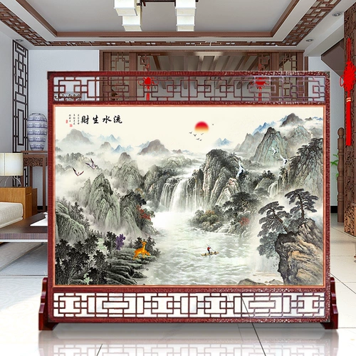 Китайский стиль твердый лес в гостиной экраны экраны офис офис Пейзаж перегородка