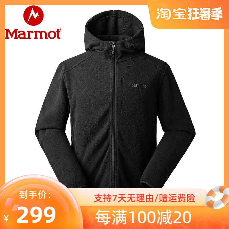 marmot groundhog spring new sport Outdoor warm and breathable long sleeve cardiovert sweatshirt with cap sweatshirt