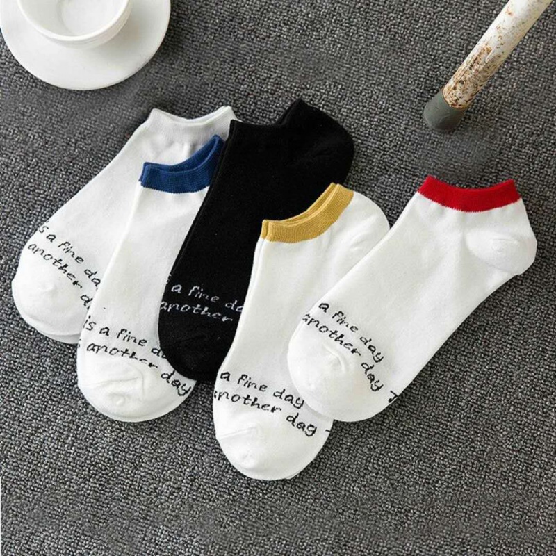 (5-10 cặp) Socks Mens Thể thao Socks Xuân Thu Four Seasons Mens Socks thấp Trợ giúp người đàn ông vô hình Socks Sinh viên mùa hè.