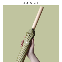 Japanese transparent long-handled umbrella female ins wind large forest retro simple double straight rod increase reinforcement thicken