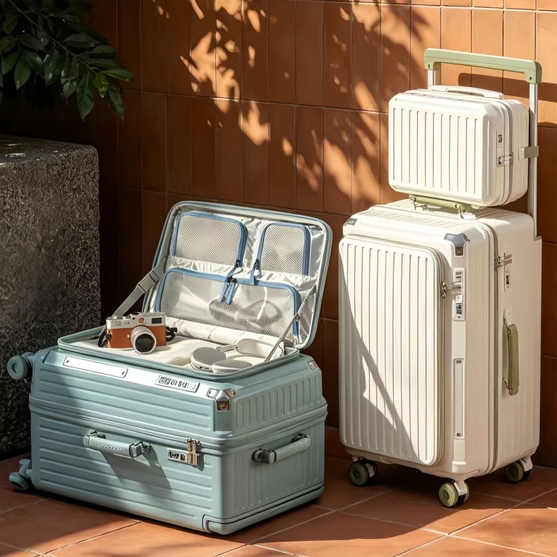 Front-Opening Suitcase 2026 New Model Wide Handle Travel Suitcase Zipper Type Large Capacity 28inch Thickened Strong and Durable Front-Opening Suitcase 2026 New Model Wide Handle Travel Suitcase Zipper Type Large Capacity 28inch Thickened Strong and Durable