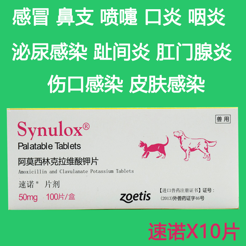 Pfizer Stenoino Tablets 50mg Cats Stomatitis Nose Branch Cold Dog Toenyelitis Ankylosing Drug Synox 10 Grain