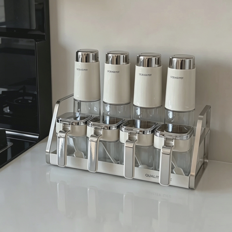 [Expert Recommendation] Japanese-Style Seasoning Jar Set, High-Value Seasoning Containers, New Seasoning Box, Salt Jar