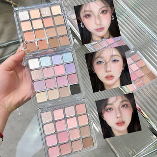 Pure desire pseudo-free 16-color eyeshadow palette low saturation matte pearlescent white water light makeup milk tea earth color student party