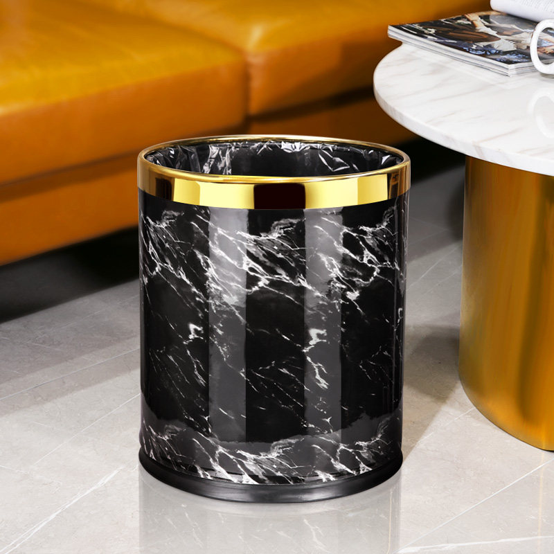 Trash bin home living room creative simple high-end spam kitchen toilet light luxury in North European wind