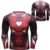 Người Sắt Người Nhện Đội Mỹ Avengers Thể Thao Co Giãn Cao Cơ Thể Dài Tay Mỏng Tập Thể Dục Quần Áo Thun Nam Áo phông dài